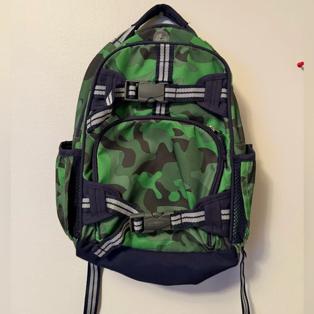 Pottery Barn Kids Green Camouflage Backpack